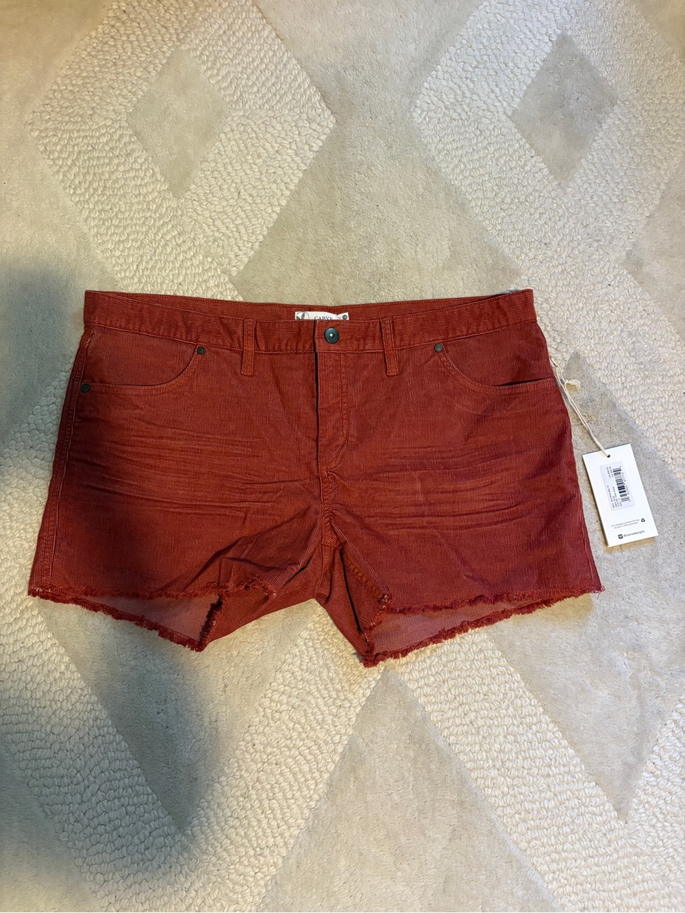 Carve Designs Rust Red Women's Denim Cutoff Shorts